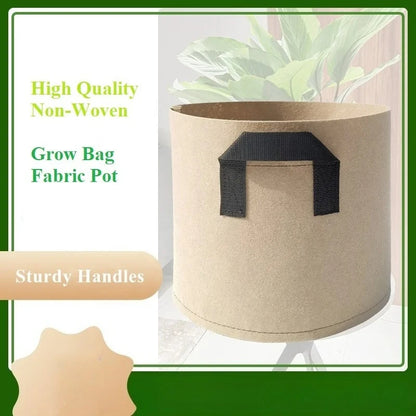 Garden Vegetable Plant Grow Bags, 1/2/3/5/7/10/12Gallons Thickened Non-Woven Grow Bags Aeration Fabric Pots with Handles