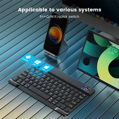 Bluetooth Wireless Keyboard & Mouse | Multilingual for iOS, Android & Windows Tablets – Compatible with iPad Air, Mini, and Pro (Spanish, Korean, Portuguese, Russian + More)