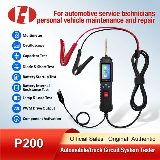 12/24V P200 Car Electric Circuit Tester Probe Pen Tester Voltage Resistant Test Voltage Power Probe Kit Auto Battery Test
