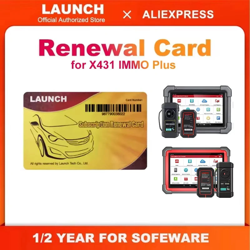 LAUNCH® 1/2 Year Renewal Card for IMMO Plus Update and Subscription