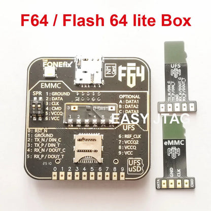 NEW F64 Flash 64 Ultra Full set lite Tool Box F64 Box + eMMC 4 in 1 + UFS BGA153 + UFS BGA 254 Socket Adapter