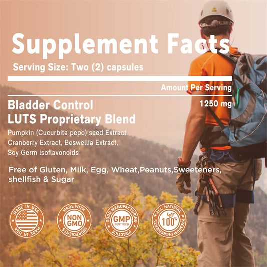 Bladder Control Supplement – Reduces Urinary Frequency & Urgency, Supports Healthy Urination