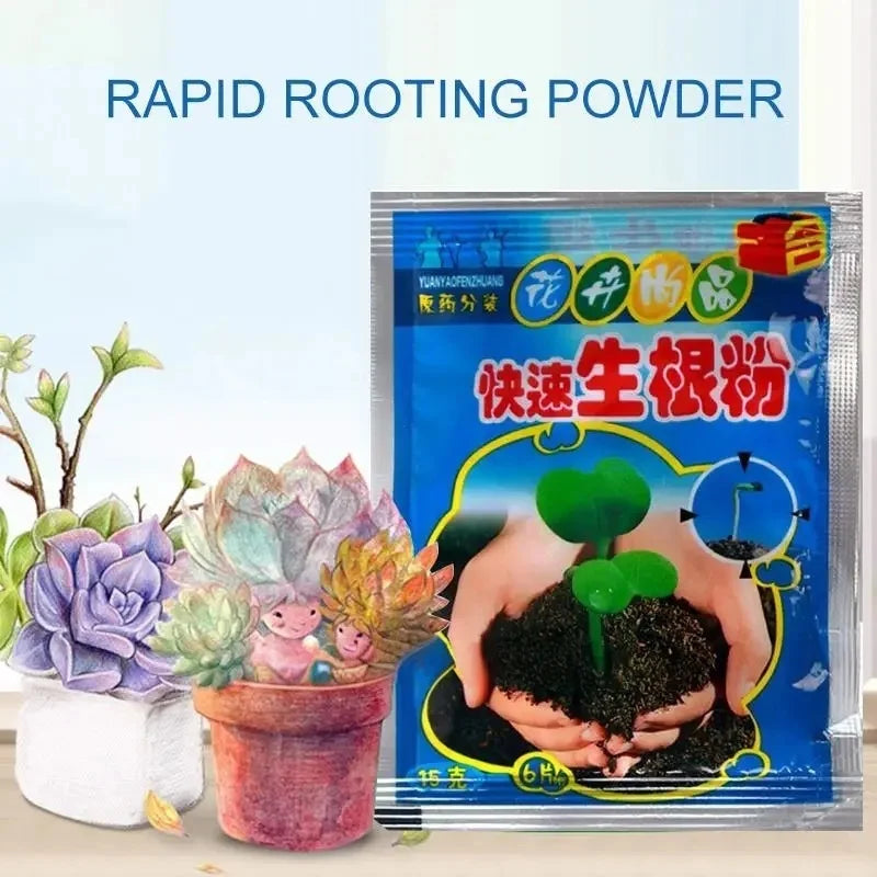 5pcs Fast Rooting Powder Plant Rapid Rooting Agent Hormone Growing Root Seedling Germination For Most Plants Garden Supplies