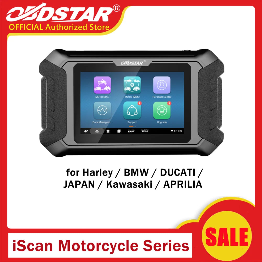 OBDSTAR iScan Motorcycle Diagnostic Scanner | Full System Diagnosis & Key Programming for Harley, BMW, Ducati, KTM, Honda, Yamaha & More