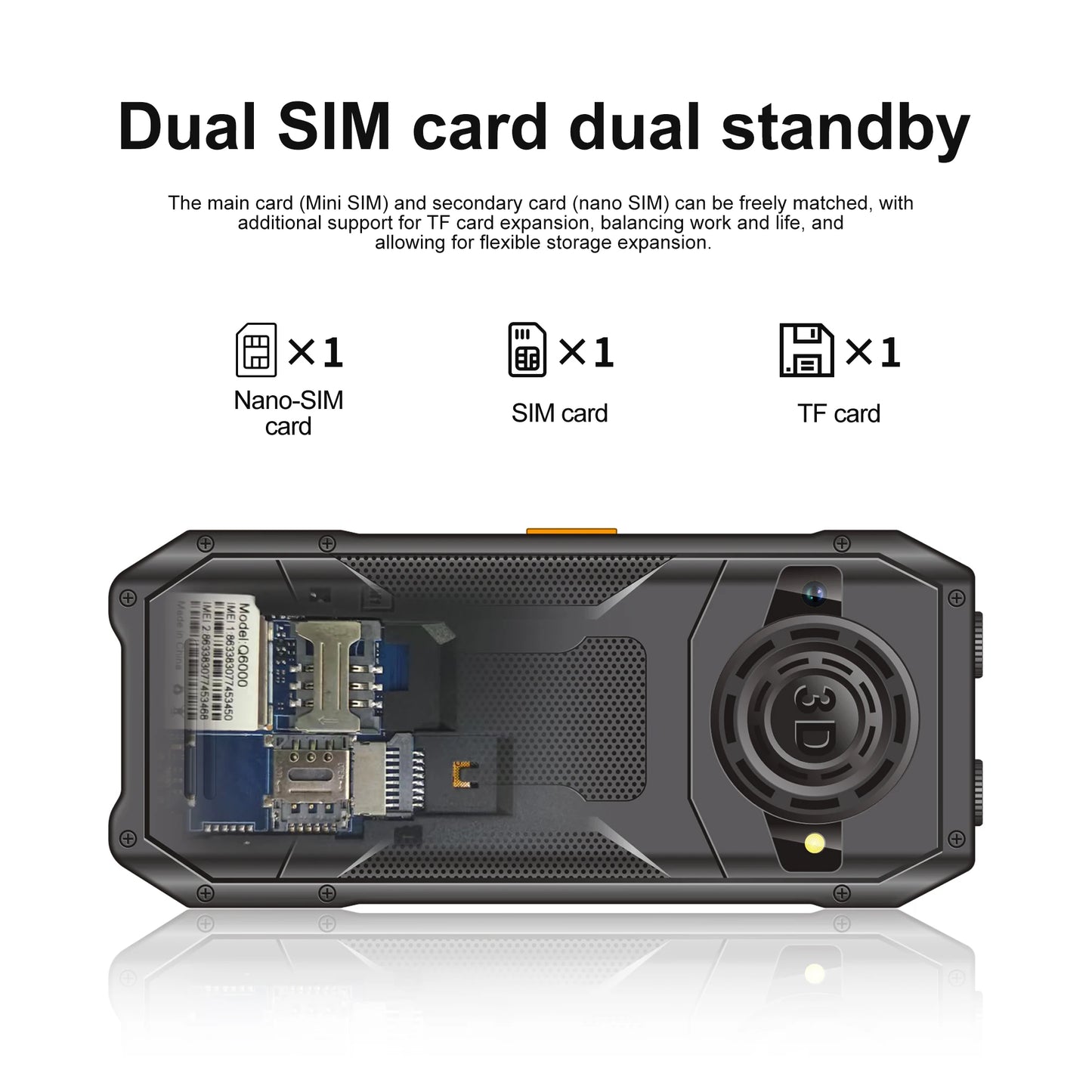 SERVO Q6000 Mobile Phone Dual SIM Standby Speed Dial Call Recording FM radio Dual Flashlight Vibration 2G GSM Feature Cellphones