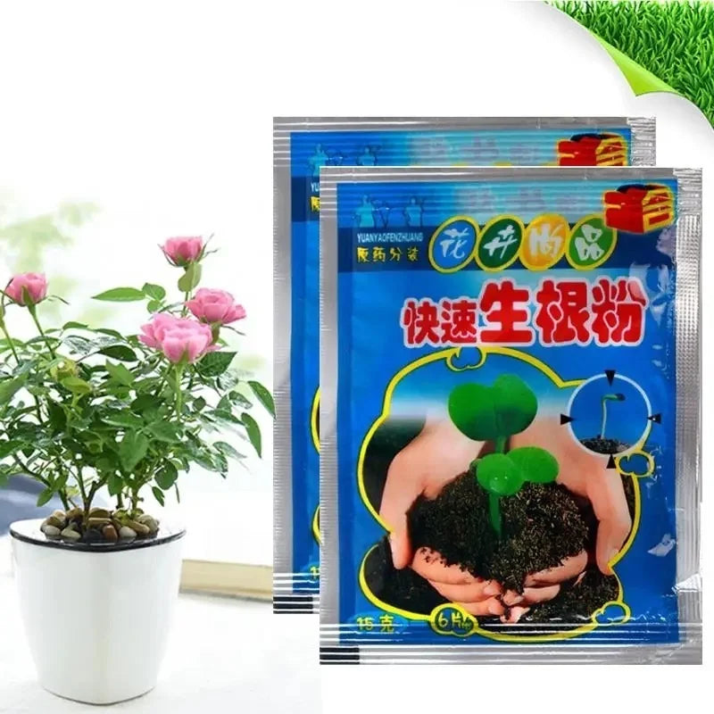 5pcs Fast Rooting Powder Plant Rapid Rooting Agent Hormone Growing Root Seedling Germination For Most Plants Garden Supplies