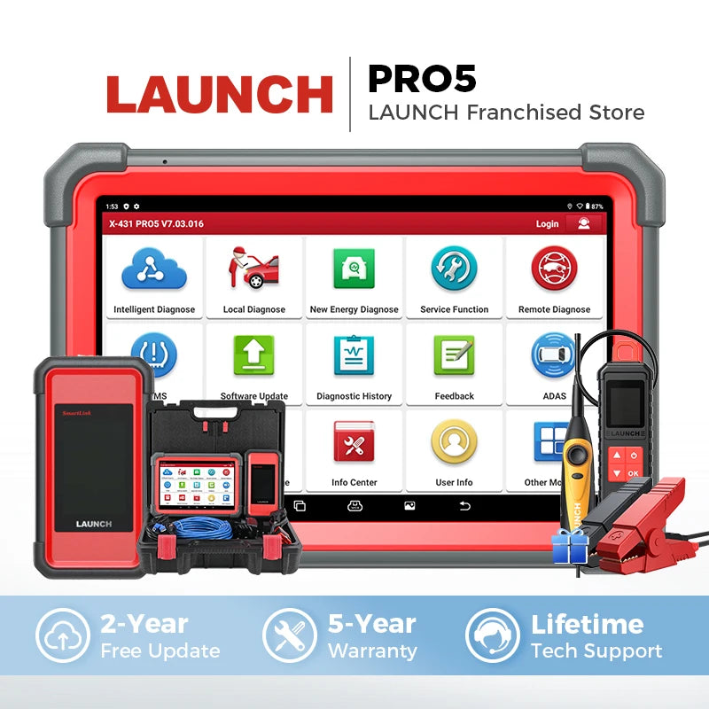 Launch X431 PRO5 Diagnostic Tools ECU Programming Tool with J2534 SmartLink OBD2 Scanner OBDII Launch PRO5