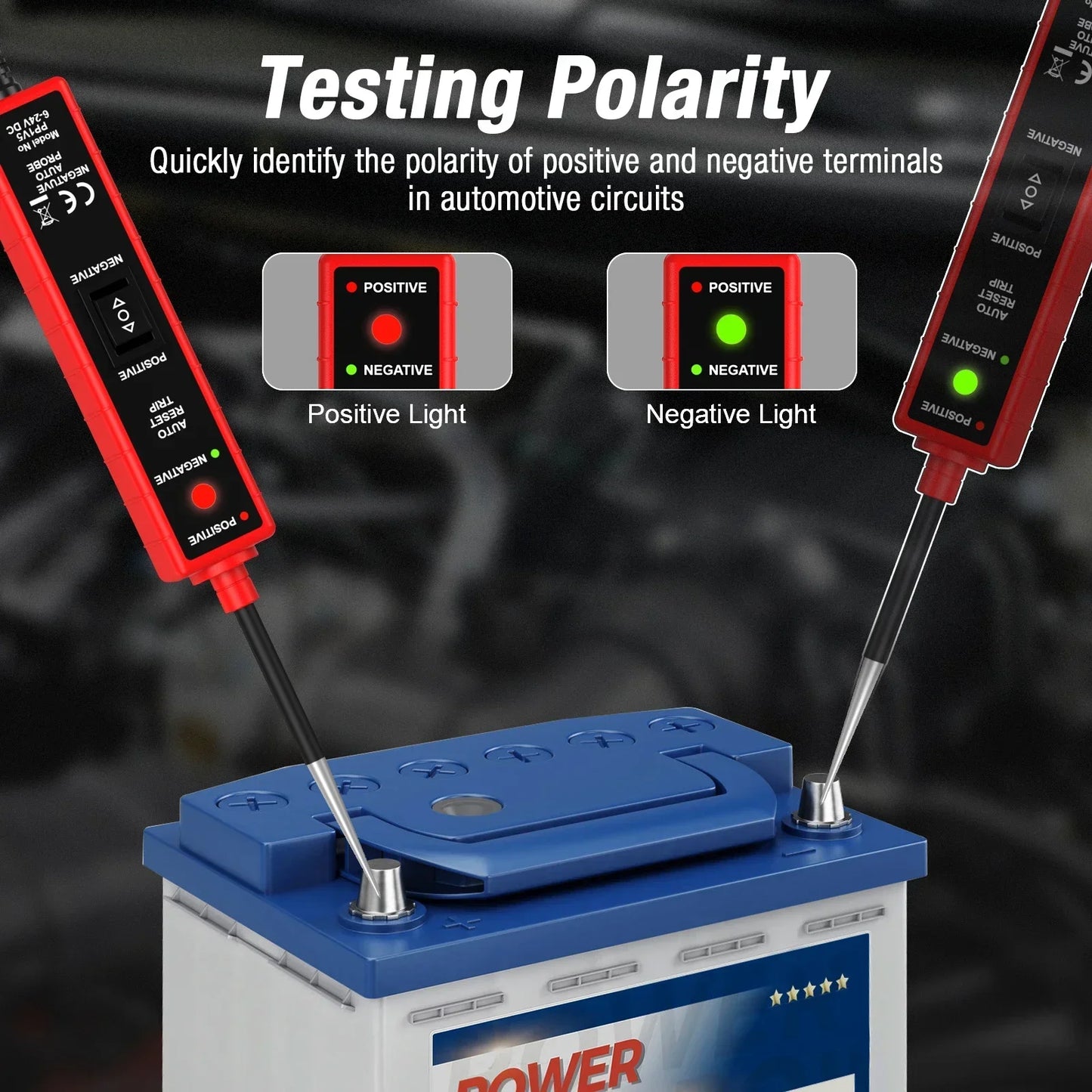 Automotive Electrical System Tester PP1V5 – 6–24V Car Circuit Power Probe with Overload Protection