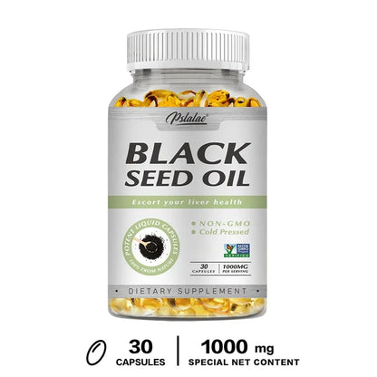 Black Seed Oil Capsules 1000mg – Supports Digestive Health, Immune Function & Brain Health, Antioxidant