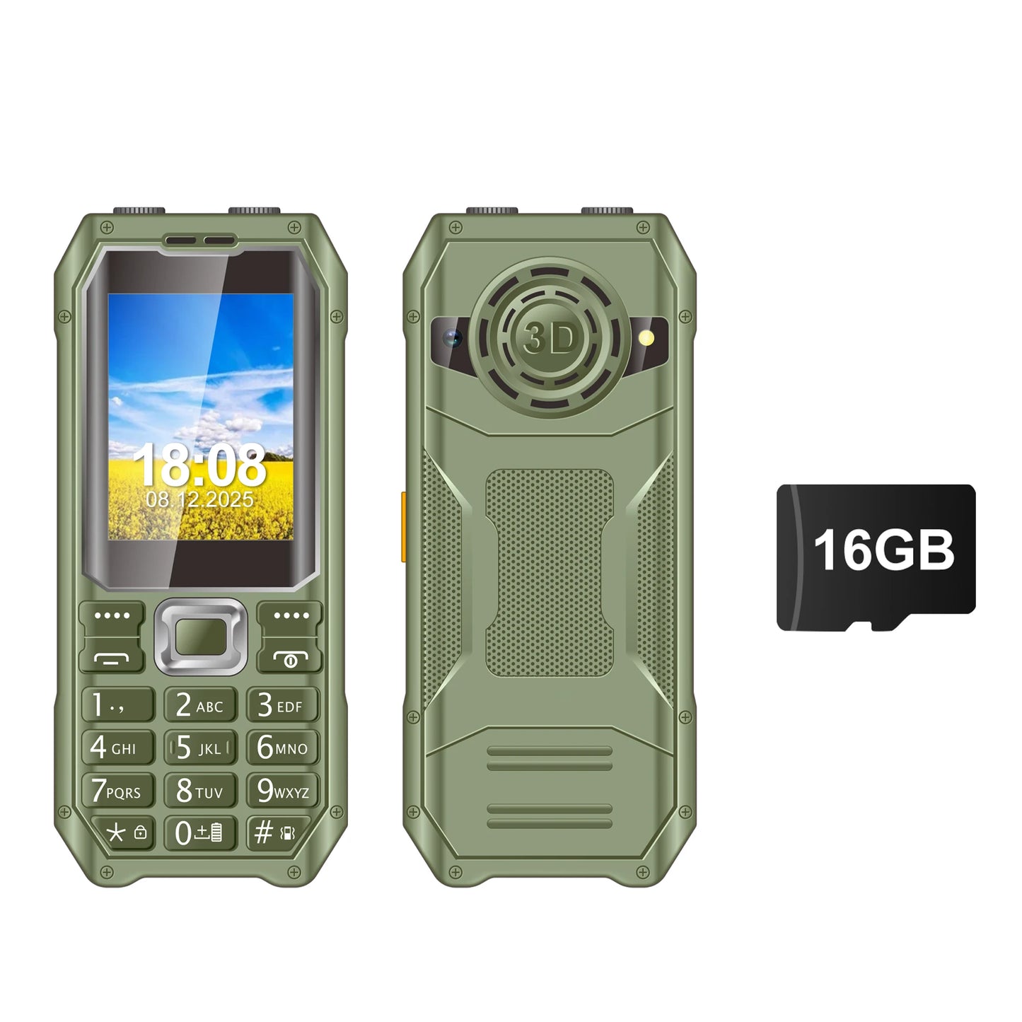 SERVO Q6000 Mobile Phone Dual SIM Standby Speed Dial Call Recording FM radio Dual Flashlight Vibration 2G GSM Feature Cellphones