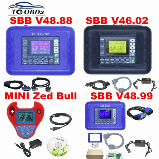 Newest SBB PRO2 V48.99 Key Programmer – No Tokens | Supports Toyota G-Chip & New Cars to 2017 | Multi-Language