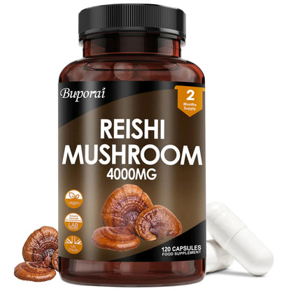 Reishi Mushroom Capsules 4000mg – Immune Support, Boosts Cellular Energy & White Blood Cell Function