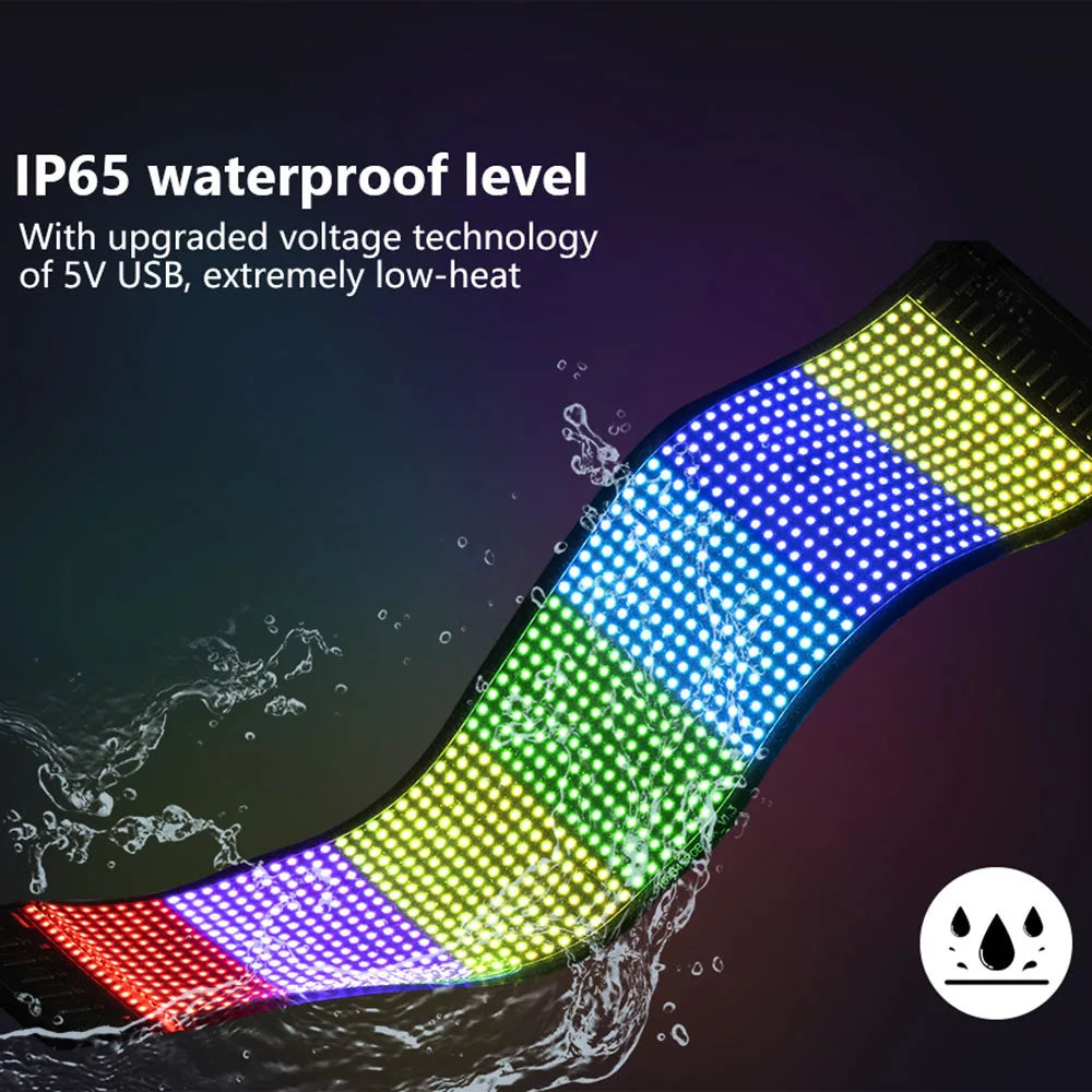 Demon Eyes Car LED Logo Matrix Panel | APP-Controlled, Programmable Flexible Night Light for Cars & Trucks