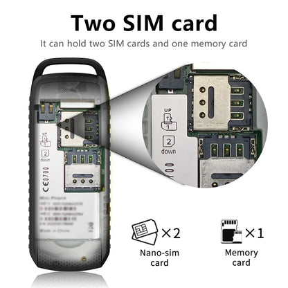 SERVO B25 Mini Feature Phone – Dual SIM, Magic Voice, Bluetooth Sync, 2G Network, Multilingual (Ultra Compact 24g)