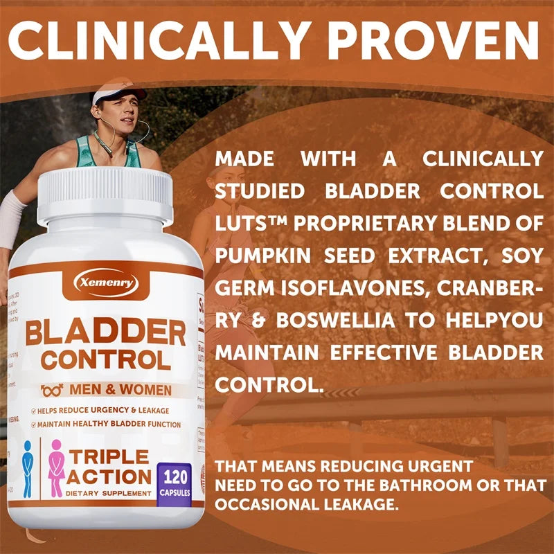 Bladder Control Supplement – Reduces Urinary Frequency & Urgency, Supports Healthy Urination