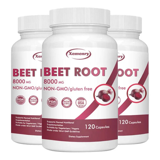 Organic Beetroot Capsules 8000mg – Supports Athletic Performance, Heart Health & Digestion