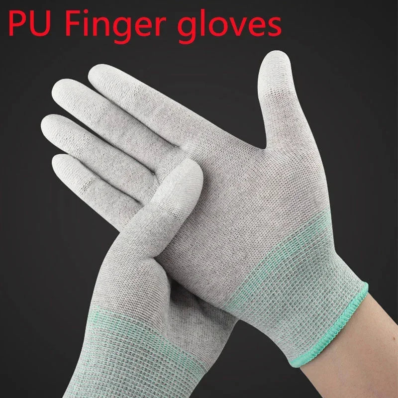 PU Coated Finger ESD Anti-Static Glove For iPhone Computer Phone Repair Tools Protection Electronic Working Glove