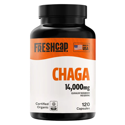 Chaga Mushroom Capsules – Antioxidant Support, Boosts Immunity, Skin Vitality & Digestive Balance