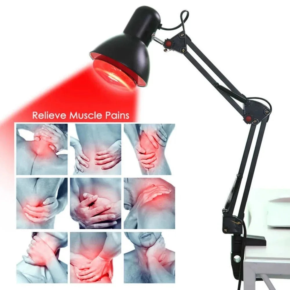 Floor Stand Infrared Heat Physiotherapy Lamp – Pain Relief, Fatigue Recovery & Wound Healing with 180° Adjustable Design