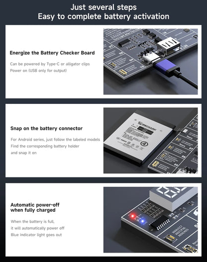 MECHANIC Pro 20 Battery Tester Activation Board with LED Display – Voltage & Current Check Tool for 400+ Android Phones