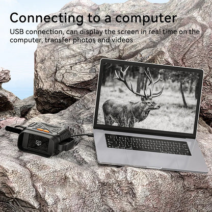 1080P Night Vision Binoculars – 10x Digital Zoom, 800m Full Dark Infrared, 2.8” IPS Screen