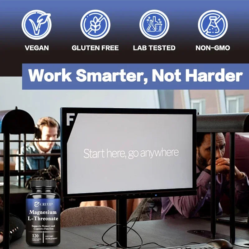 Magnesium L-Threonate Supplement – Supports Brain Health, Memory, Concentration & Cognition