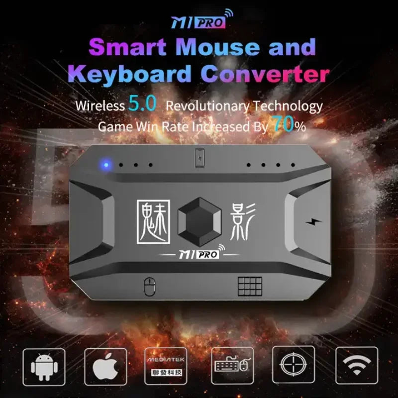 M1 Pro Mobile Game Controller 4-in-1 Adapter | iOS & Android Compatible