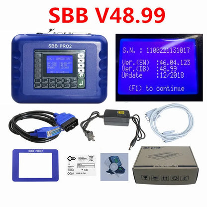 Newest SBB PRO2 V48.99 Key Programmer – No Tokens | Supports Toyota G-Chip & New Cars to 2017 | Multi-Language