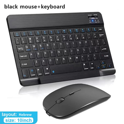 Bluetooth Wireless Keyboard & Mouse | Multilingual for iOS, Android & Windows Tablets – Compatible with iPad Air, Mini, and Pro (Spanish, Korean, Portuguese, Russian + More)