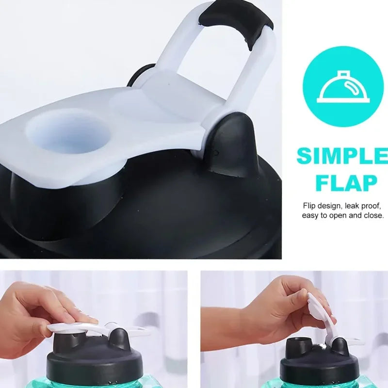 2.6L Large Capacity Dumbbell Sports Bottle Plastic Drinking Cup Leakproof Water Bottle Fitness Camping Cycling Water Bottle