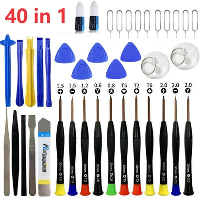40-in-1 Mobile Phone Repair Tool Kit – Precision Screwdriver & Pry Set for iPhone, Samsung, Xiaomi, Huawei & More