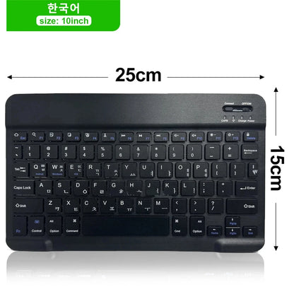 Bluetooth Wireless Keyboard & Mouse | Multilingual for iOS, Android & Windows Tablets – Compatible with iPad Air, Mini, and Pro (Spanish, Korean, Portuguese, Russian + More)