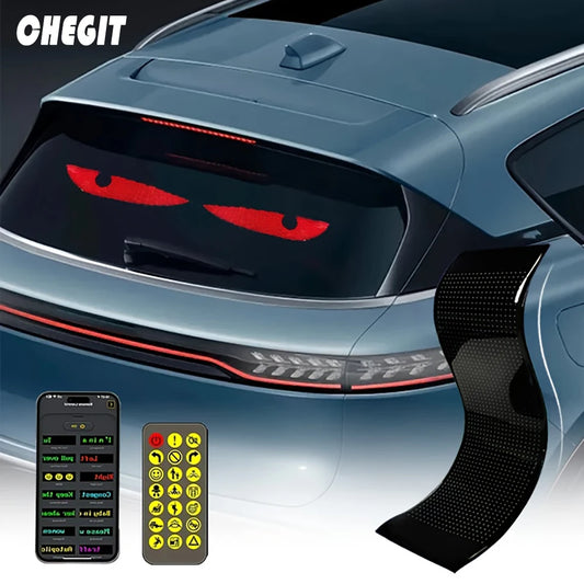 Demon Eyes Car LED Logo Matrix Panel | APP-Controlled, Programmable Flexible Night Light for Cars & Trucks