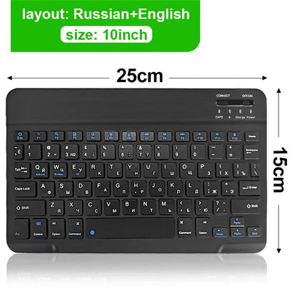 Bluetooth Wireless Keyboard & Mouse | Multilingual for iOS, Android & Windows Tablets – Compatible with iPad Air, Mini, and Pro (Spanish, Korean, Portuguese, Russian + More)