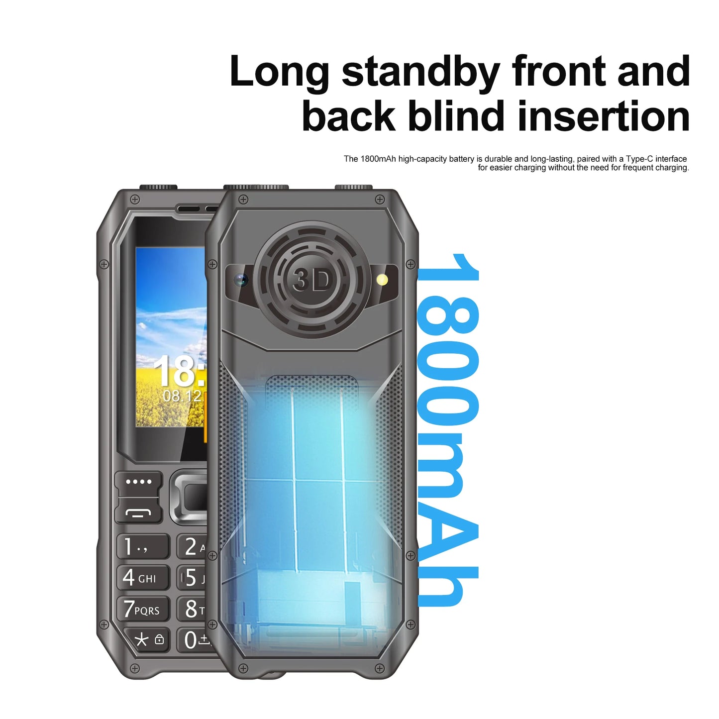 SERVO Q6000 Mobile Phone Dual SIM Standby Speed Dial Call Recording FM radio Dual Flashlight Vibration 2G GSM Feature Cellphones