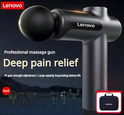 Original Lenovo Fascia Gun N2/N3 Series – Professional Muscle Massager with LED Touch Screen & 6–8 Interchangeable Heads