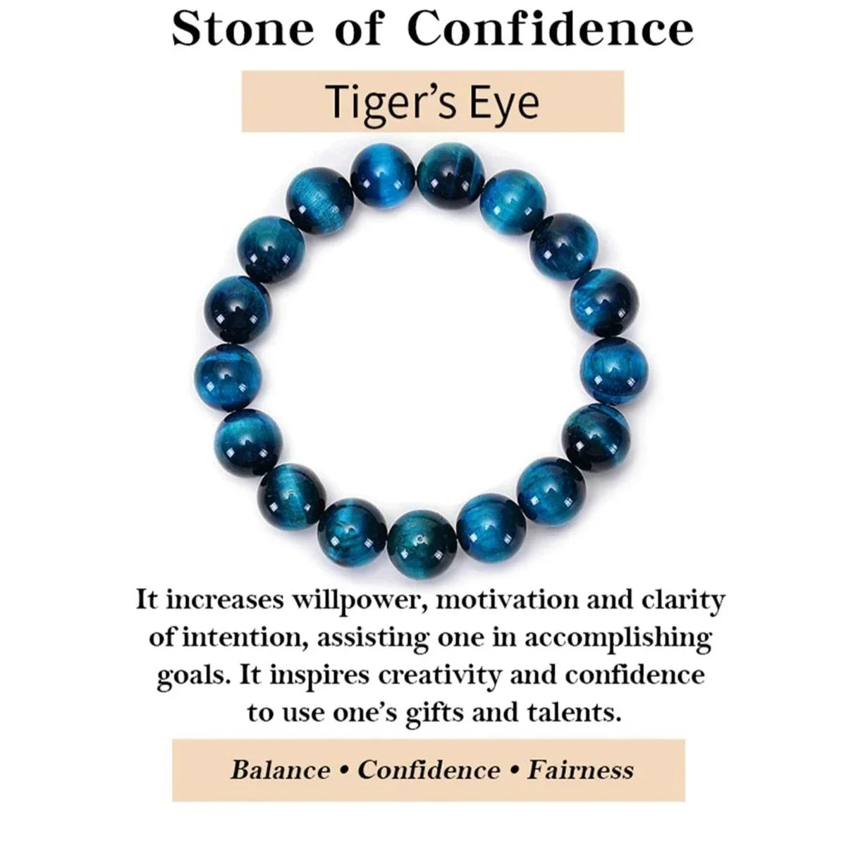 1 pulsera minimalista de cuentas de piedra de ojo de tigre azul de 6/8/10mm, pulsera de cuentas redondas de piedra Natural