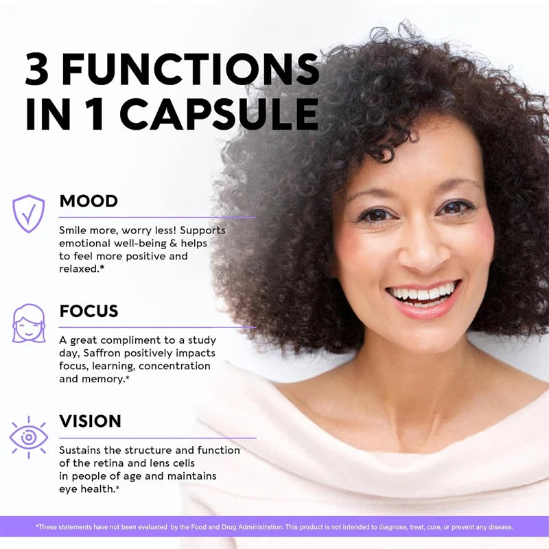 ✨ Natural Saffron Supplement – Mood, Focus, Vision & Energy Support