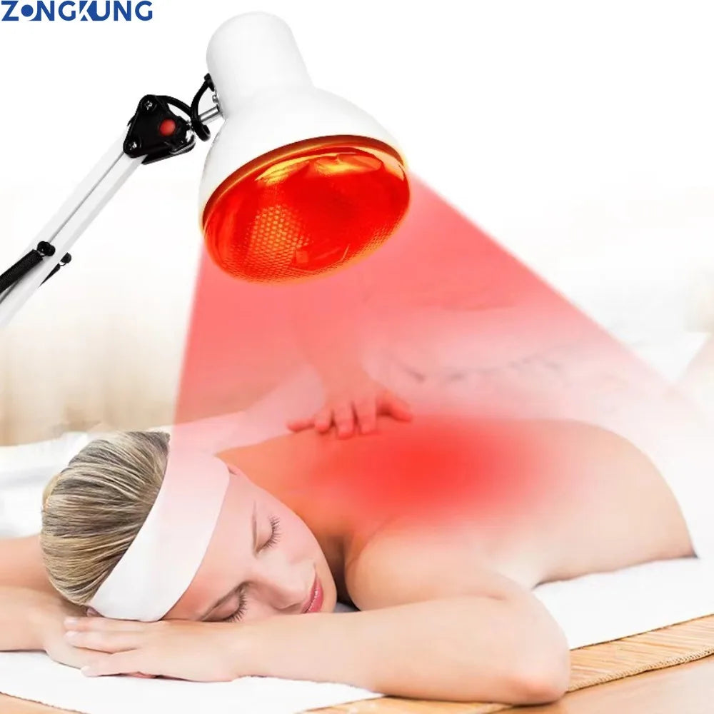 Floor Stand Infrared Heat Physiotherapy Lamp – Pain Relief, Fatigue Recovery & Wound Healing with 180° Adjustable Design