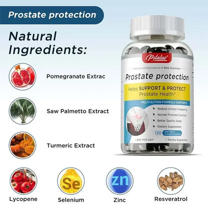 Prostate Protection Supplement – Supports Prostate, Urinary & Bladder Health, Reduces Discomfort & Frequent Urination