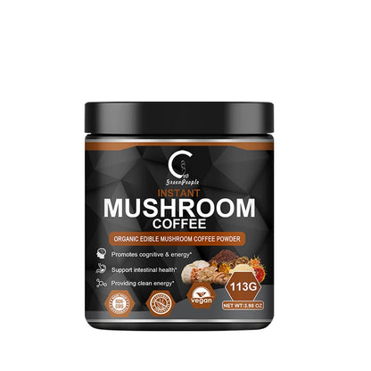 Greenpeople Lion’s Mane Mushroom Coffee – With Reishi, Cordyceps & Turkey Tail for Energy, Mental Clarity & Focus, Brain Booster