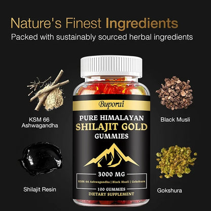 Shilajit Gummies – Boosts Energy, Mood, Immunity & Digestive Health – Himalayan Sourced