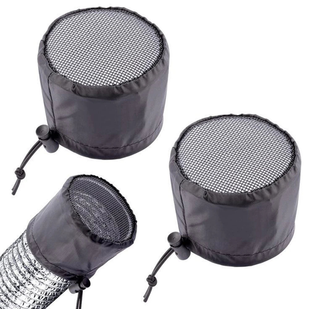 2Pcs 4/6/8in Grow Tents Duct Filter Vent Cover With Elastic Band Fixed Buckles Waterproof Dust-proof For Plant Growth