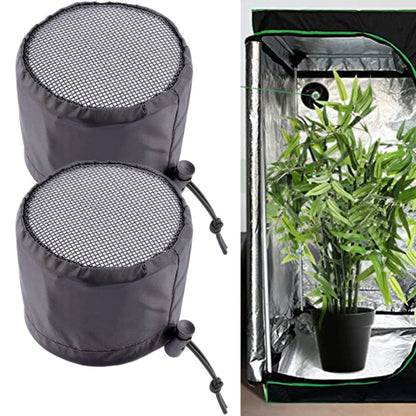 2Pcs 4/6/8in Grow Tents Duct Filter Vent Cover With Elastic Band Fixed Buckles Waterproof Dust-proof For Plant Growth