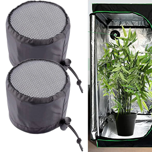 2Pcs 4/6/8in Grow Tents Duct Filter Vent Cover With Elastic Band Fixed Buckles Waterproof Dust-proof For Plant Growth