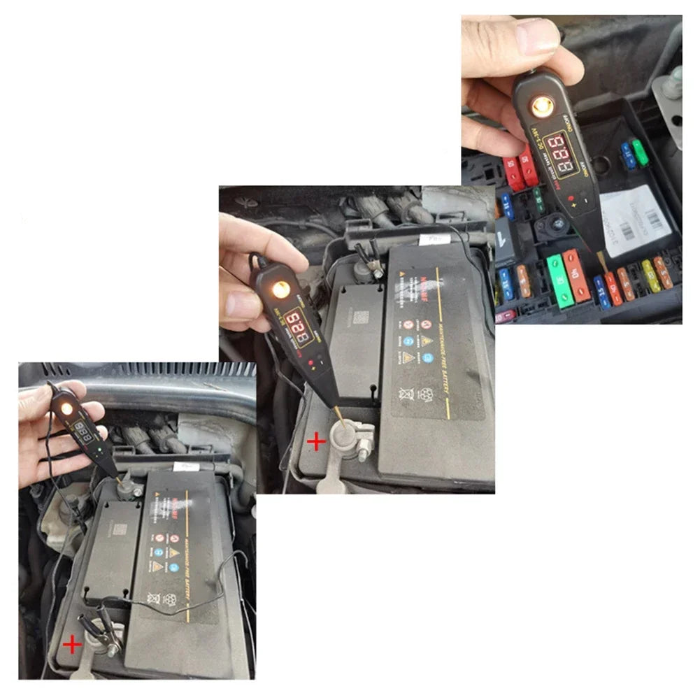 DC 0-36V Auto Circuit Tester Vehicle Pulse Sensor Signal LED Light Testing Pen Probe Car Power Voltmeter LED Diagnostic Tool