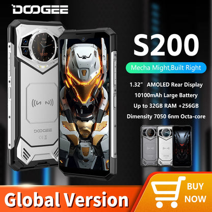 DOOGEE S200 5G Rugged Phone – 6.72" 120Hz Display, 12GB+256GB, 100MP AI Camera, 10100mAh Battery (Android 14, NFC)
