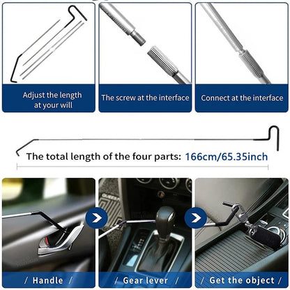 Zoposon Auto Wedge Pump Locksmith Thickened Door Repair Air Cushion Emergency Car Open Unlock Tool Kit With Long Reach Grabber