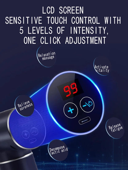 Original Lenovo Fascia Gun N2/N3 Series – Professional Muscle Massager with LED Touch Screen & 6–8 Interchangeable Heads