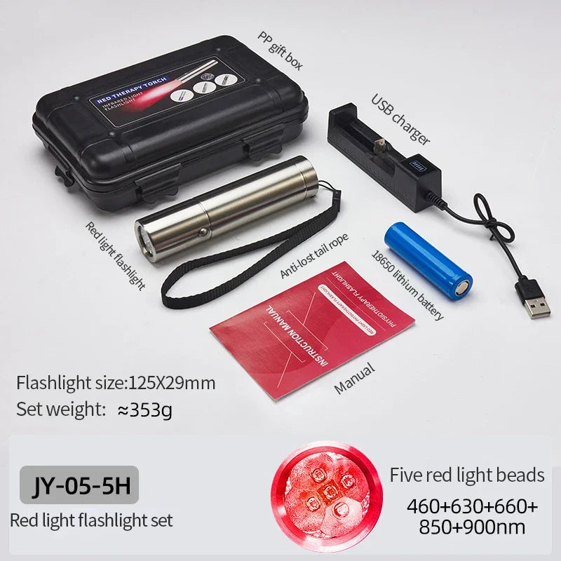 Cold Laser Therapy Device – 5 Wavelength Near Infrared 940nm, Relieves Pain, Reduces Inflammation & Supports Skin Health